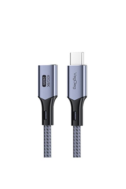 Veggieg USB 4.0 E-Mark 240W 40Gbps Thunderbolt 4 8K 60Hz Type-C Uzatma Kablos...