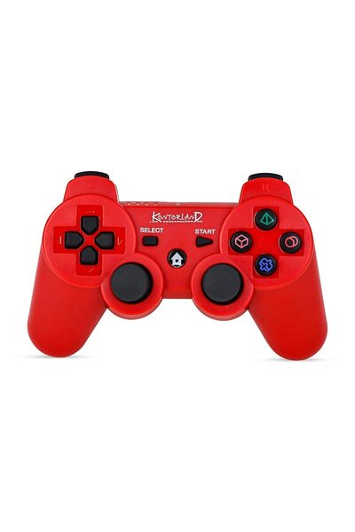 Kontorland P3G - PS3/PC Uyumlu Titreşimli Kablosuz Oyun Kolu GamePad (Kırmızı)