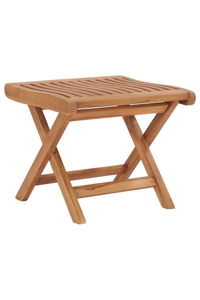 Concept Πτυσσόμενο σκαμπό, 46,5 x 49 x 41,5 cm, μασίφ ξύλο τικ