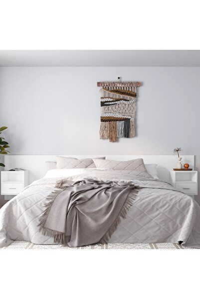 Concept Κεφαλάρι με ντουλάπια, γυαλιστερό λευκό, επεξεργασμένο ξύλο