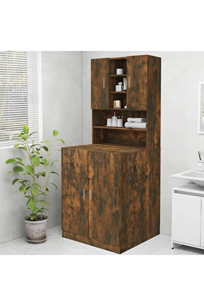 Concept Dulap mașină de spălat, stejar fumuriu, 70,5x25,5x90 cm