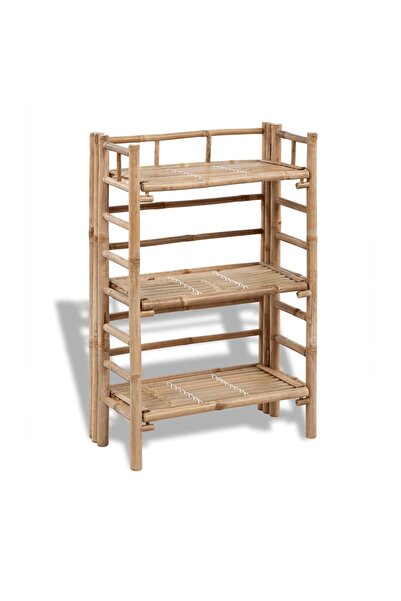 Concept 41494 Ράφι φυτών Μπαμπού 3 επιπέδων