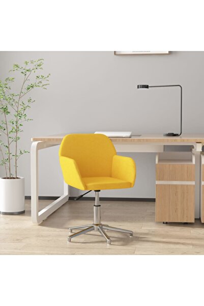 Concept Scaun de birou pivotant, galben deschis, material textil