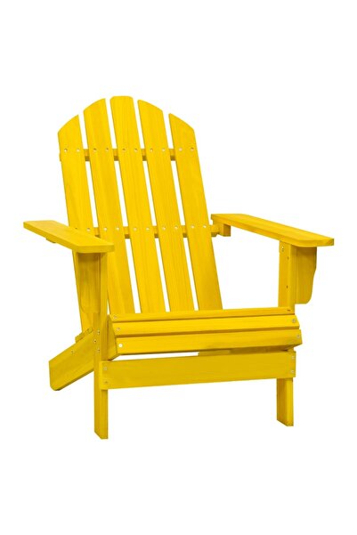 Concept Scaun de grădină Adirondack, galben, lemn masiv de brad