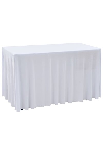 Concept Μακριά ελαστικά τραπεζομάντιλα, 2 τεμ., λευκά, 120 x 60,5 x 74 εκ.