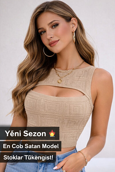 Trend Mixs Women's Cropped Blouse Plunging Neckline Fit Knitwear Cropped Unde...