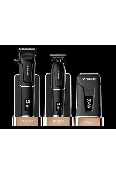 POWERTEC TR-5400 Saç & Sakal & Günlük Tıraş & Ense Çizim Profesyonel Berber T...