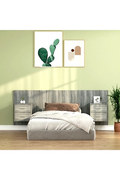 Concept Κεφαλάρι με ντουλάπια, γκρι sonoma, επεξεργασμένο ξύλο