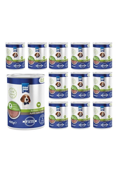 PawPaw Yavru Köpek Kuzulu Pate 400 gr x 12 Adet