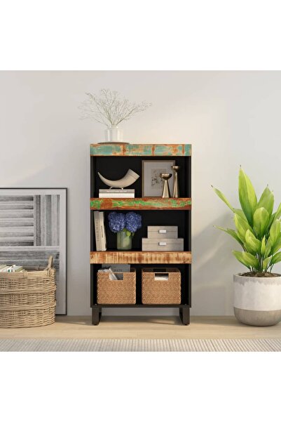 Concept Dulap lateral, 60x33x107 cm, lemn masiv recuperat