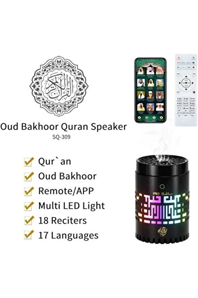 URBAN BUYERS OUD Bukhoor Qur'an LED Light Electric Incense Burner Aroma diffuser