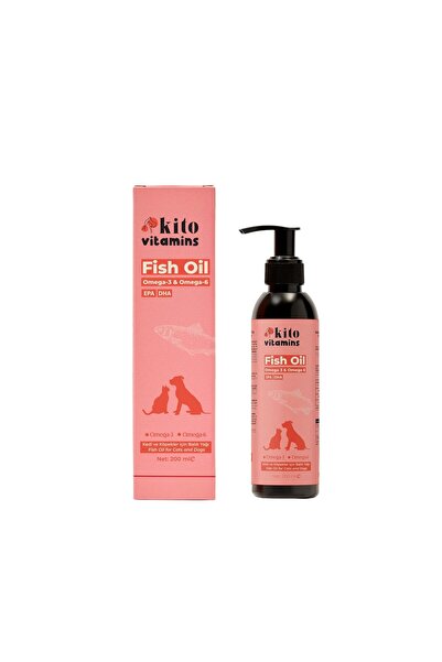 Kito Balık Yağı 200 ml (Kedi ve Köpekler için 3 6 İçerikli Deri, Tüy, Eklem ve D