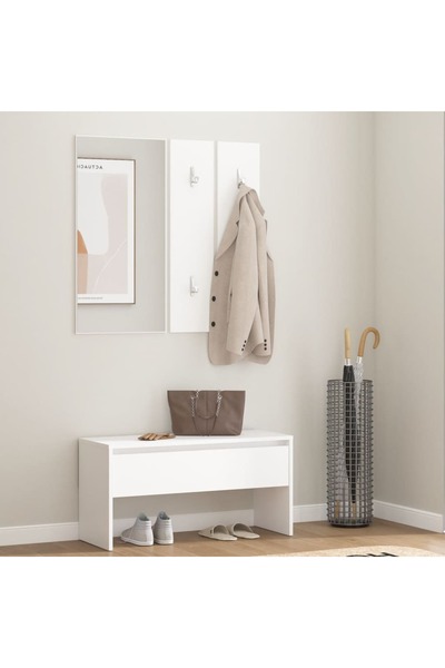 Concept Σετ επίπλων χολ, λευκό, επεξεργασμένο ξύλο