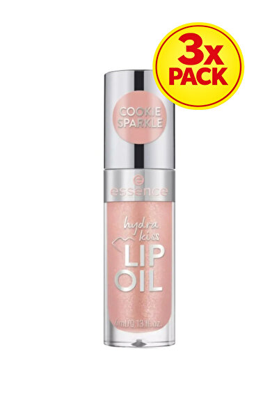 Essence 3x PACK Hydra Kiss Lip Oil Cookie Sparkle 09, 4 ml