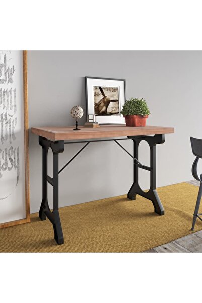Concept Masă de bucătărie, 110x65x82 cm, lemn masiv de brad și fier