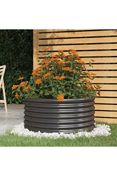Concept Jardinieră antracit 80x80x36 cm oțel vopsit electrostatic