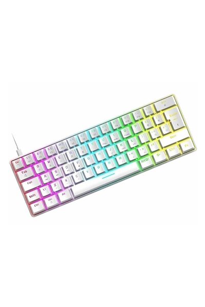 Genel Markalar Trol Switch Mini Rgb Klavyesi Mekanik 62 Tuşlu 18 Rgb Usb Tip-...