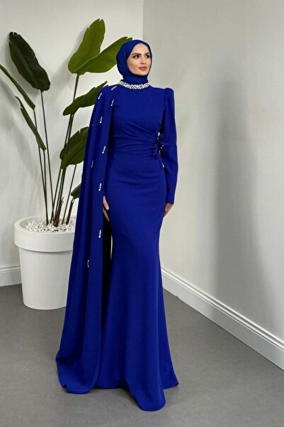 MERVEN AKYÜZ Aurelia Balık Kesim Krep Abiye Sax