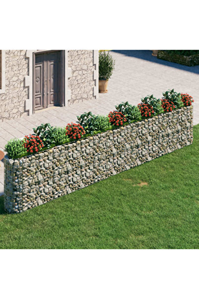 Concept Strat înălțat gabion, 540x50x100 cm, fier galvanizat