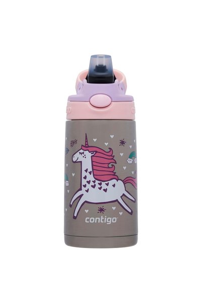 Contigo Gizmo Unicorn Çelik Çocuk Suluğu 420 mL Pembe