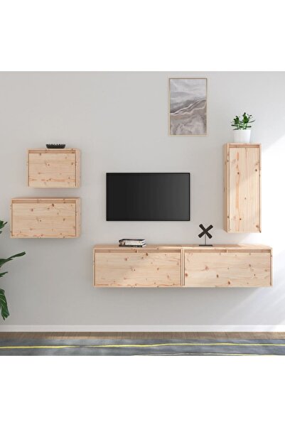 Concept Comode TV, 5 buc., lemn masiv de pin