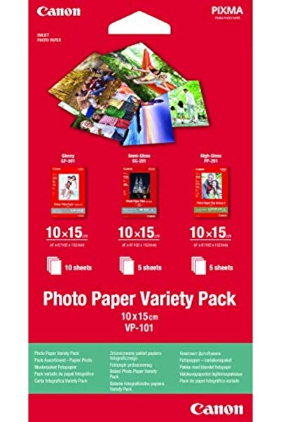 Canon 0775B079 VP-101 Musterpaket A 4, fotoğraf kağıdı, 10 x 15 cm, 4 x 5 yaprak