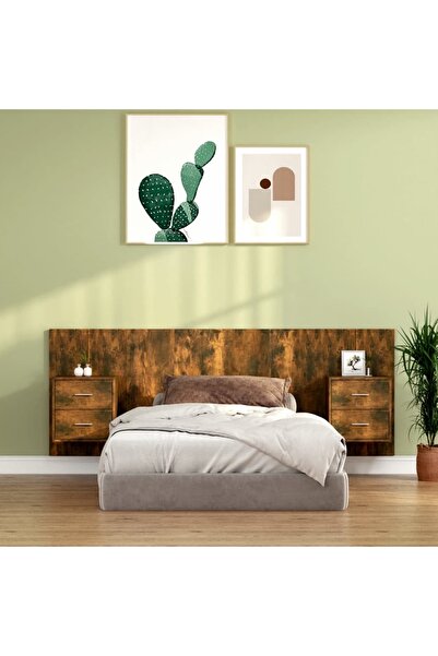 Concept Κεφαλάρι με ντουλάπια, καπνιστή δρυς, επεξεργασμένο ξύλο