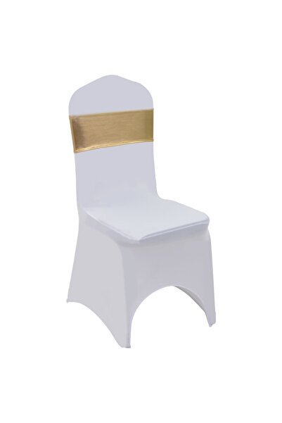 Concept Fundă de scaun elastică, 25 buc., cataramă cu diamante, auriu