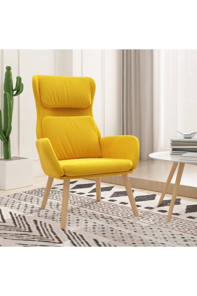 Concept Πολυθρόνα, μουσταρδί, Βελούδο