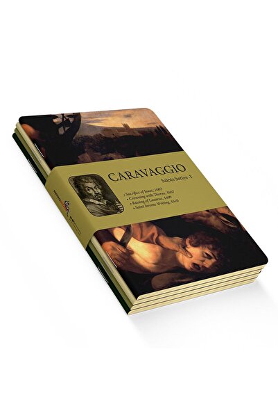 retronote Saint Series I - A6, Caravaggio 4'lü Defter Seti III, Çizgisiz, Top...