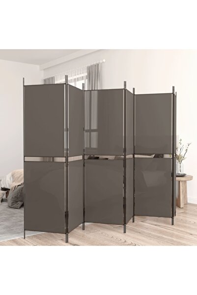 Concept Paravan de cameră cu 6 panouri, antracit, 300x220 cm, textil