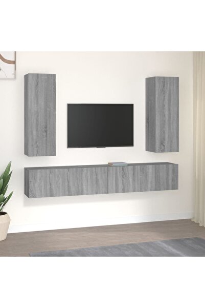 Concept Σετ ντουλαπιών τηλεόρασης, 5 τεμάχια, γκρι sonoma, επεξεργασμένο ξύλο