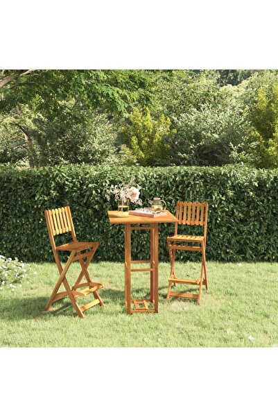 Concept Set de bar de exterior, 3 piese, lemn masiv de acacia
