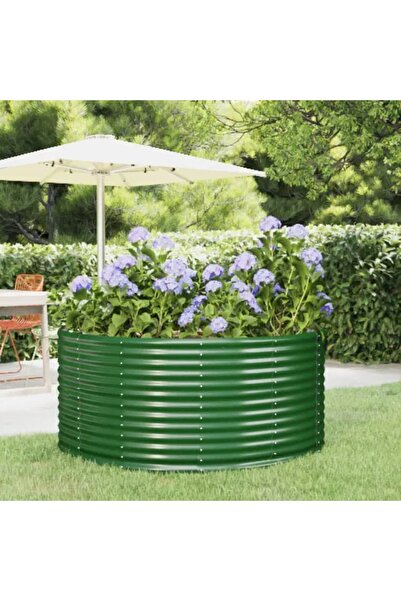 Concept Jardinieră de grădină, verde, 140x140x68 cm, oțel