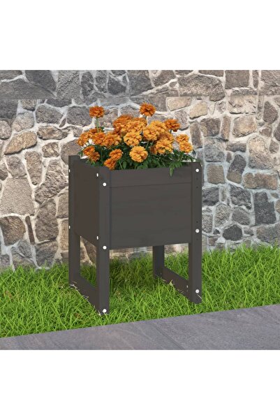 Concept Jardinieră, gri , 40x40x52,5 cm, lemn masiv de pin