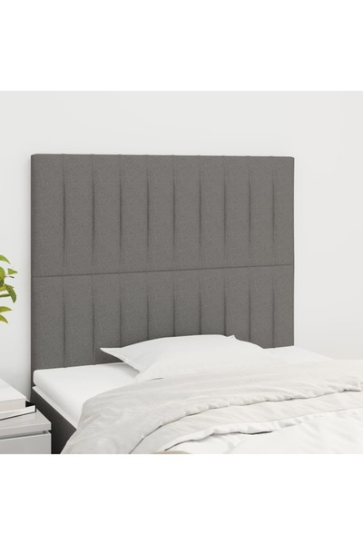 Concept Tăblii de pat, 2 buc, gri închis, 100x5x78/88 cm, textil