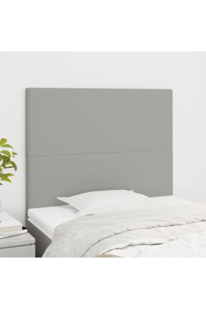 Concept Tăblii de pat, 2 buc, gri deschis, 100x5x78/88 cm, textil