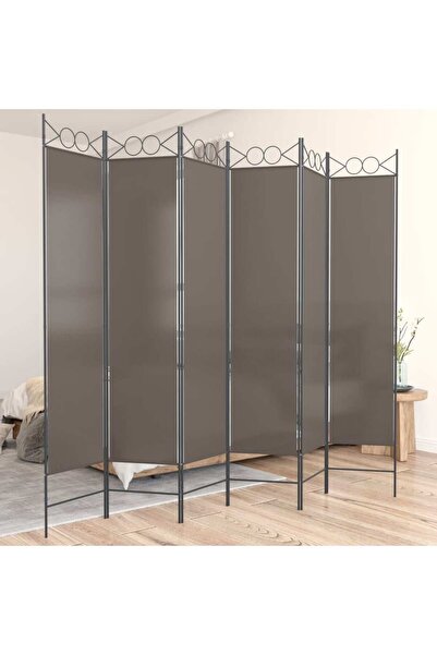 Concept Paravan de cameră cu 6 panouri, antracit, 240x220 cm, textil