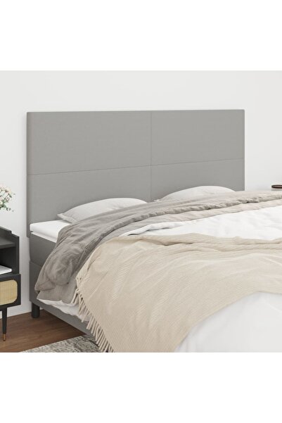 Concept Tăblii de pat, 4 buc, gri deschis, 100x5x78/88 cm, textil