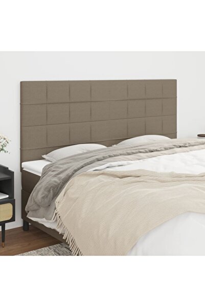 Concept Tăblii de pat, 4 buc, gri taupe, 100x5x78/88 cm, textil