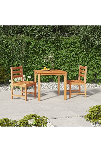 Concept Set de masă pentru grădină, lemn masiv de tec, 3 piese