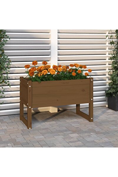 Concept Γλάστρα, μελί καφέ, 78x40x52 cm, μασίφ ξύλο πεύκου