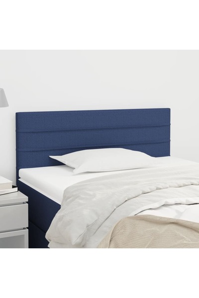 Concept Tăblie de pat, albastru, 90x5x78/88 cm, textil