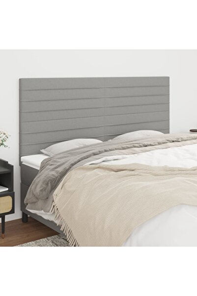 Concept Tăblii de pat, 4 buc, gri deschis, 100x5x78/88 cm, textil