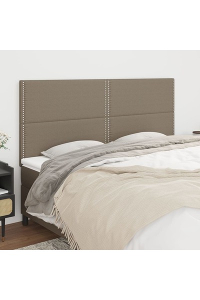 Concept Tăblii de pat, 4 buc, gri taupe, 90x5x78/88 cm, textil