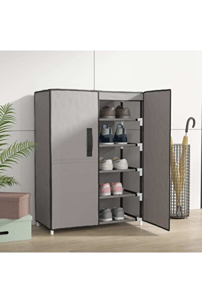 Concept Pantofar, gri, 60x28x90 cm, material textil