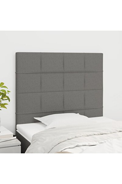 Concept Tăblii de pat, 2 buc, gri închis, 90x5x78/88 cm, textil