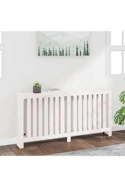 Concept Mască pentru calorifer, alb, 169x19x84 cm, lemn masiv de pin