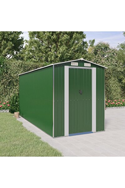 Concept Αποθήκη κήπου, πράσινο, 192x440x223 cm, γαλβανισμένο ατσάλι