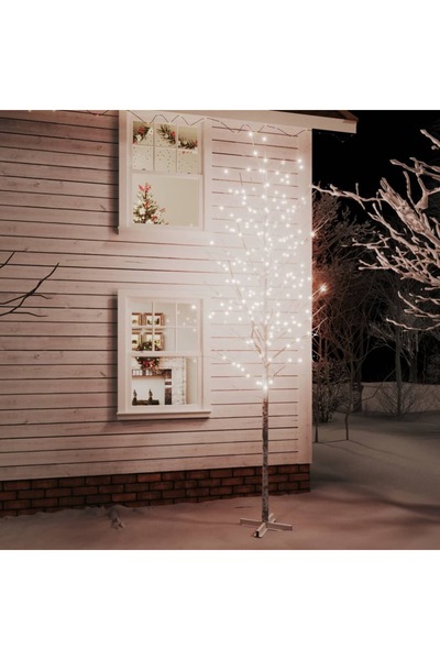 Concept LED σημύδας, λευκό, 672 θερμά λευκά LED, 400 cm